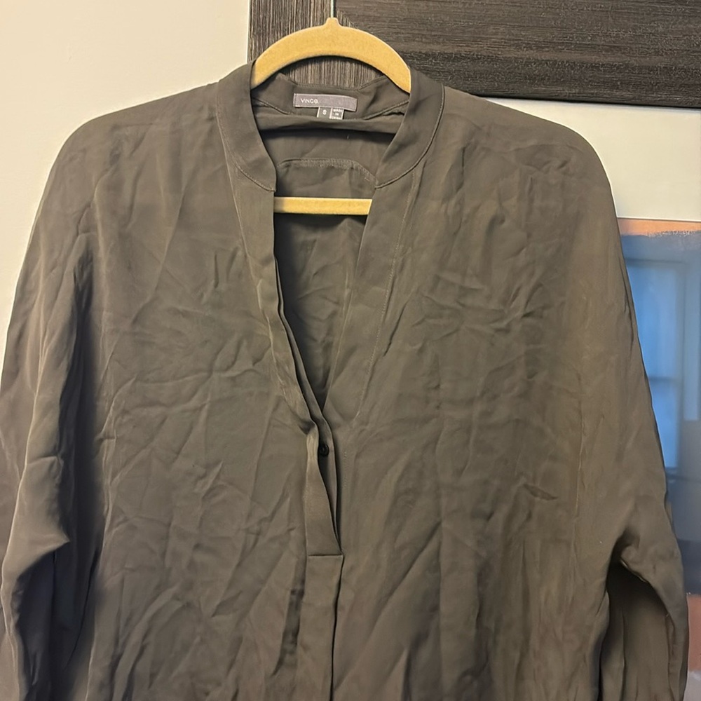 Vince silk tunic blouse